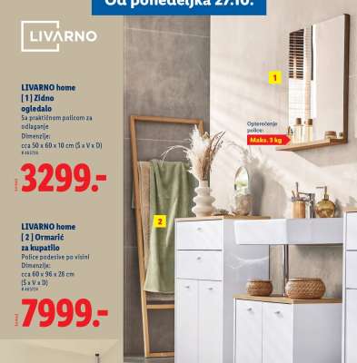 LIVARNO home [1] Zidno ogledalo