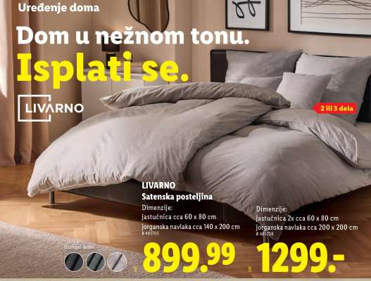 LIVARNO Satenska posteljina