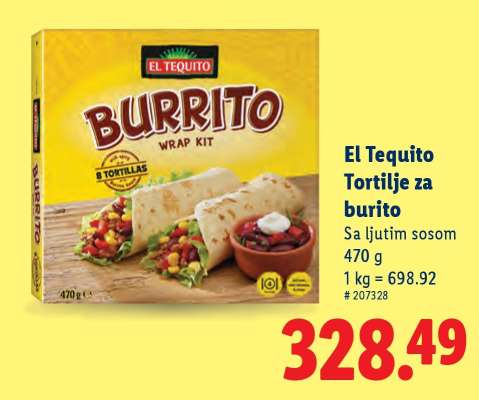 El Tequito Tortilje za burito