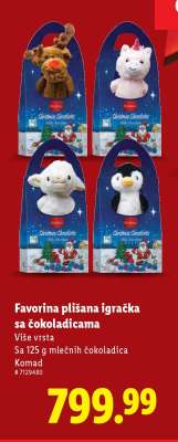 Favorina Plišana igračka sa čokoladicama