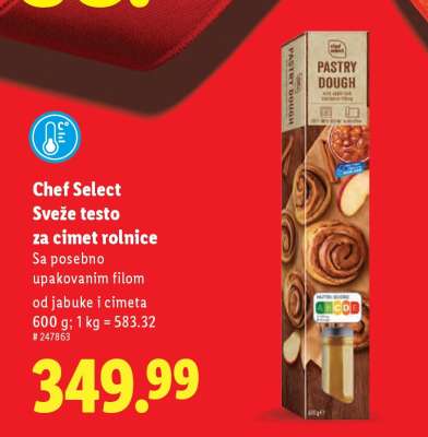 Chef Select Sveže testo za cimet rolnice