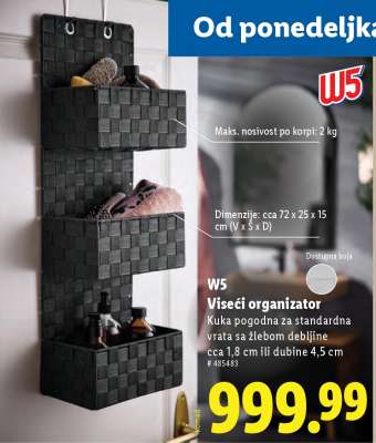 W5 Viseći organizator