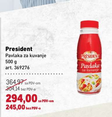 President Pavlaka za kuvanje