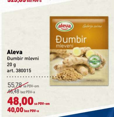 Aleva Đumbir mleveni 20 g