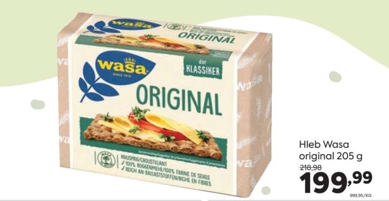 Hleb Wasa original 205 g