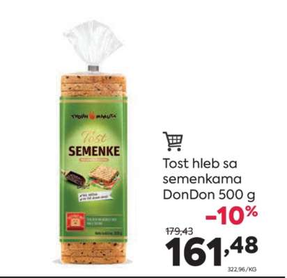 Tost hleb sa semenkama DonDon 500 g