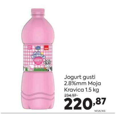 Jogurt gusti 2.8%mm Moja Kravica 1.5 kg