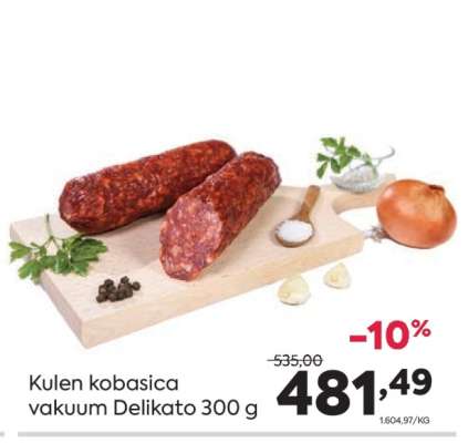 Kulen kobasica vakuum Delikato 300 g