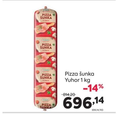 Pizza šunka Yuhor 1 kg