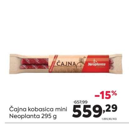 Čajna kobasica mini Neoplanta 295 g