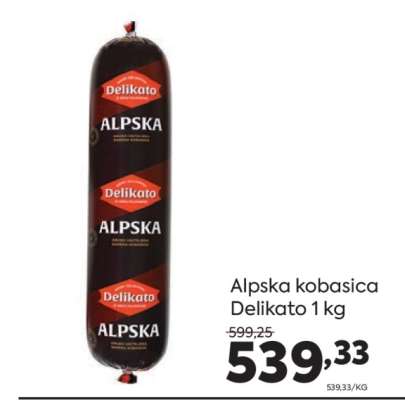 Alpska kobasica Delikato 1 kg