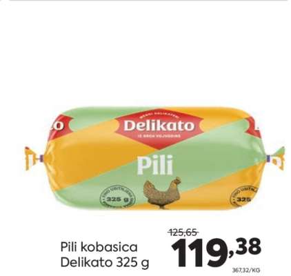 Pili kobasica Delikato 325 g