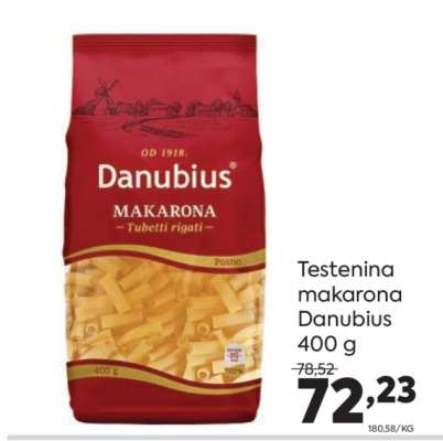 Testenina makarona Danubius 400 g