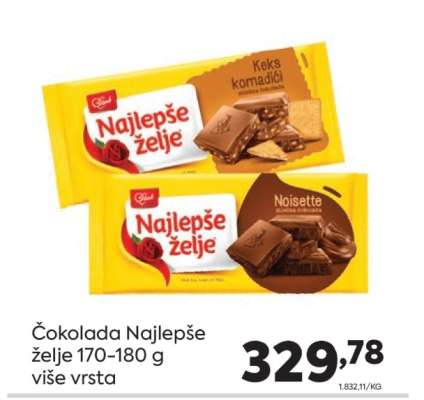 ČOKOLADA NAJLEPŠE ŽELJE