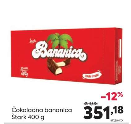 Čokoladna bananica Štark 400 g
