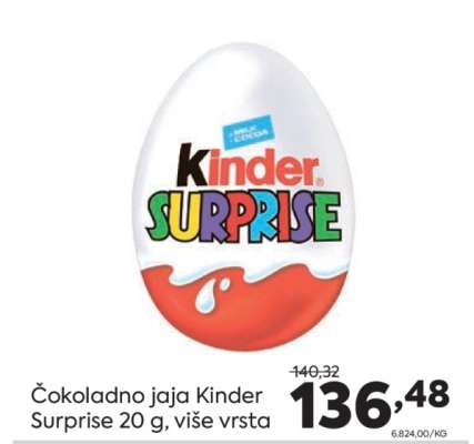 Čokoladno jaja Kinder Surprise