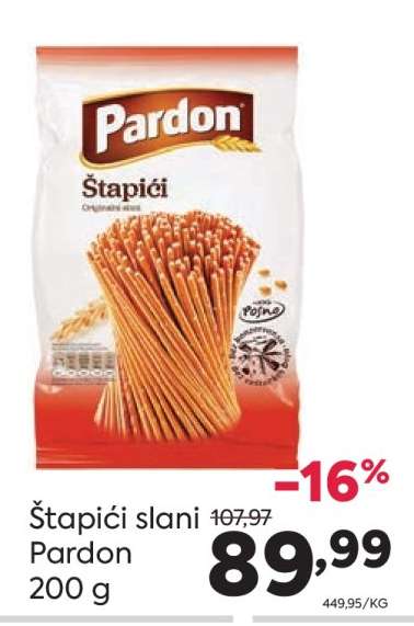 Štapići slani Pardon