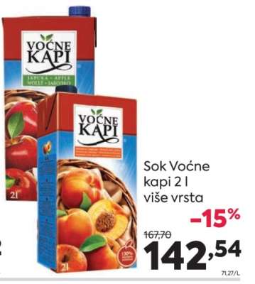 Sok Voćne kapi 2 l
