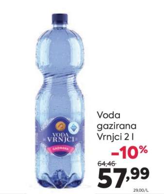 Voda gazirana Vrnci 2 l