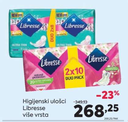 Higijenski ulošci Libresse više vrsta