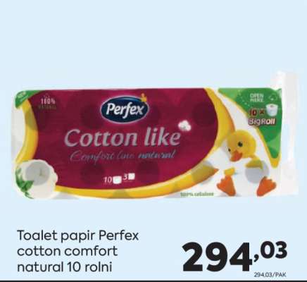 Toalet papir Perfex Cotton Comfort natural 10 rolni