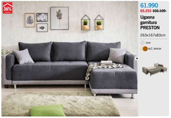 Ugaona garnitura PRESTON