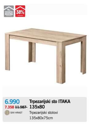 Trpezarijski sto ITAKA 135x80