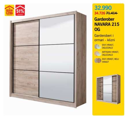Garderober NAVARA 215 OG