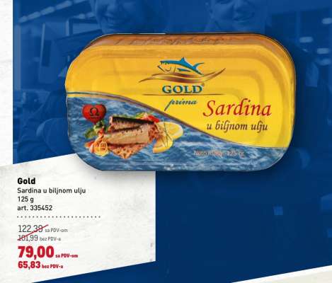 Gold Sardina u biljnim ulju