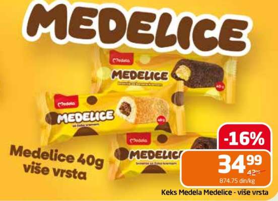 Keks Medela Medelice - više vrsta