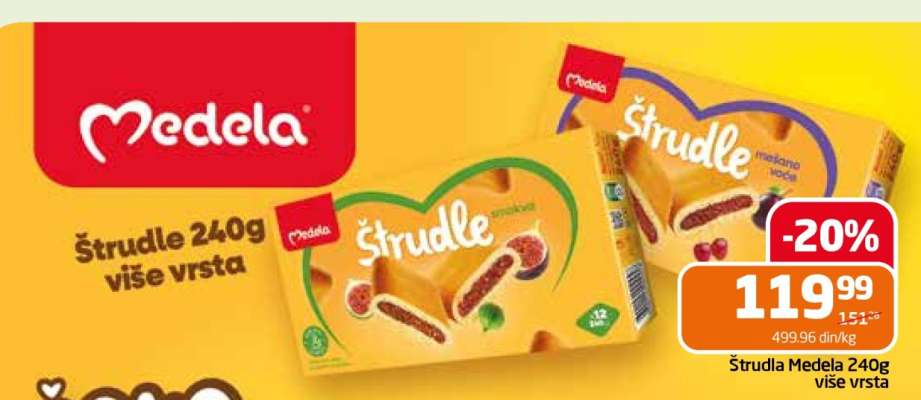Štrudla Medela 240g više vrsta