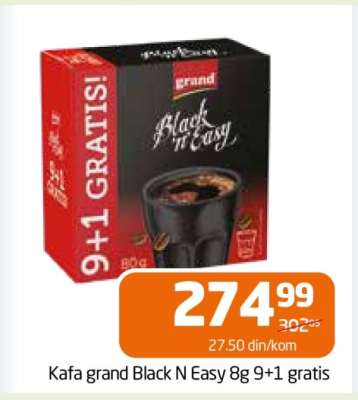 Kafa grand Black N Easy 8g 9+1 gratis
