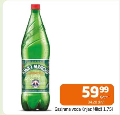 Gazirana voda Knjaz Miloš 1,75l