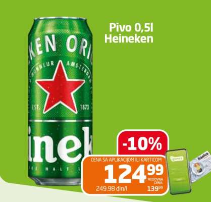 Pivo 0,5l Heineken