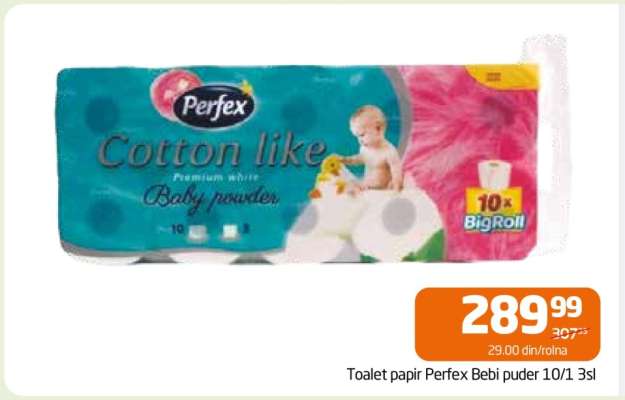 Toalet papir Perfex Bebi puder 10/1 3sl
