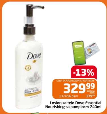 Losion za telo Dove Essential Nourishing sa pumpicom 240ml