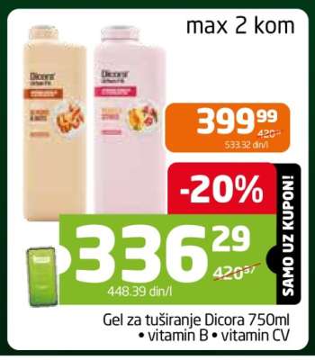 Gel za tuširanje Dicora 750ml