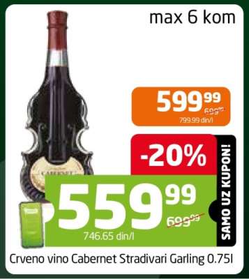 Crveno vino Cabernet Stradivari Garling 0.75l