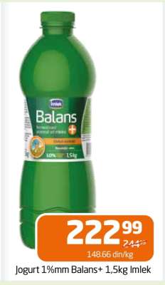 Jogurt 1%mm Balans+ 1,5kg Imlek