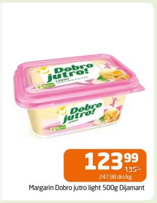 Margarín Dobro jutro light 500g Dijamant