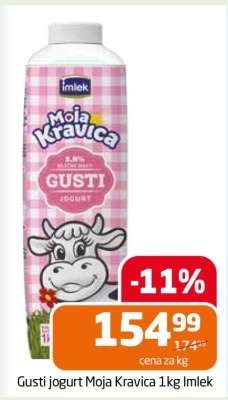 Gusti jogurt Moja Kravica 1kg Imlek