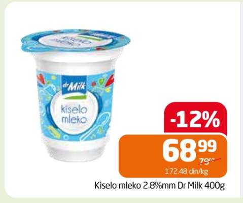 Kiselo mleko 2.8%mm Dr Milk 400g