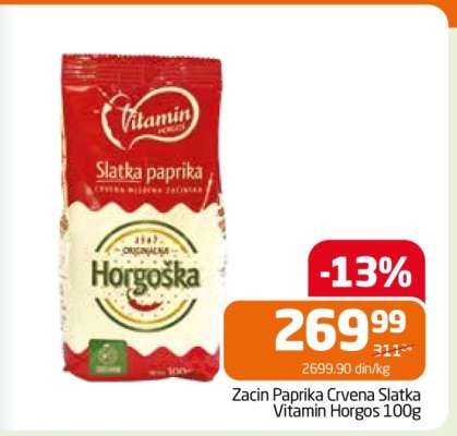 Zacin Paprika Crvena Slatka Vitamin Horgos 100g