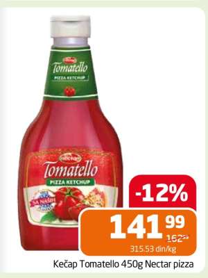 Kečap Tomatello 450g Nectar pizza