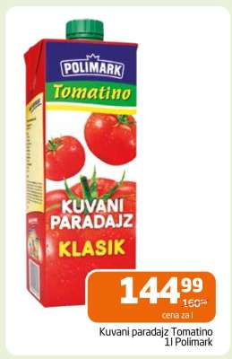 Kuvani paradajz Tomatino 1l Polimark