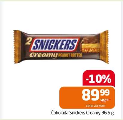 Čokolada Snickers Creamy 36.5 g