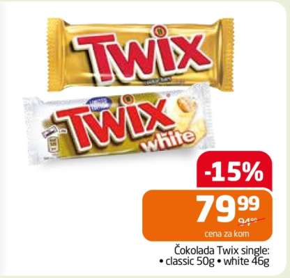 Čokolada Twix single