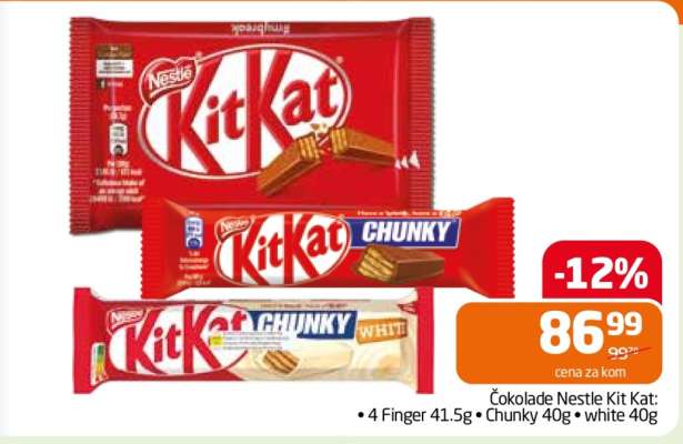 Čokolade Nestle Kit Kat