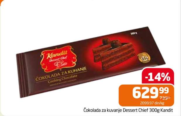 Čokolada za kuvanje Dessert Chief 300g Kandit