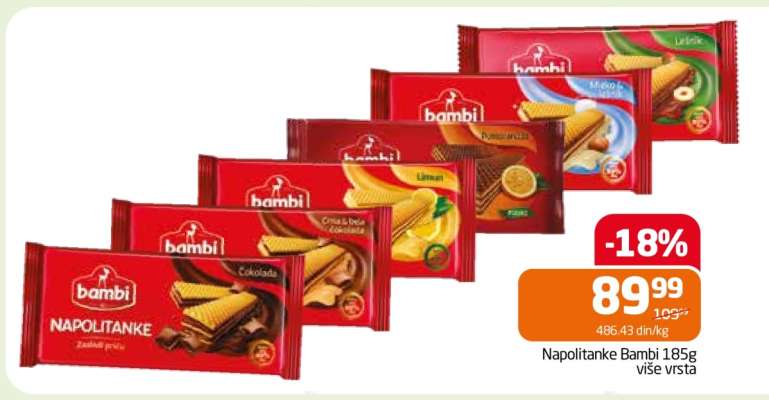 Napolitanke Bambi 185g